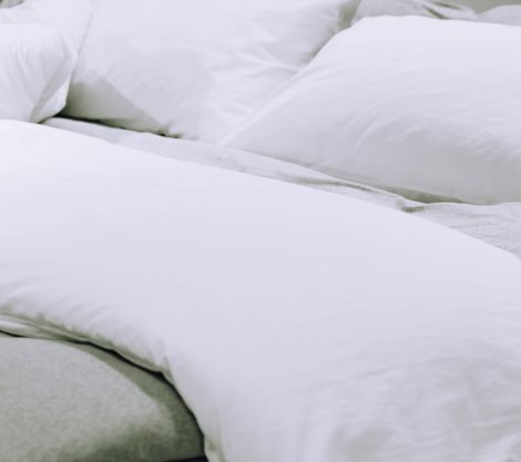 image of Bed mattress Duvet with pillow and blanket